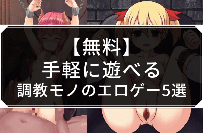 【無料】手軽に遊べる調教モノのエロゲー5選